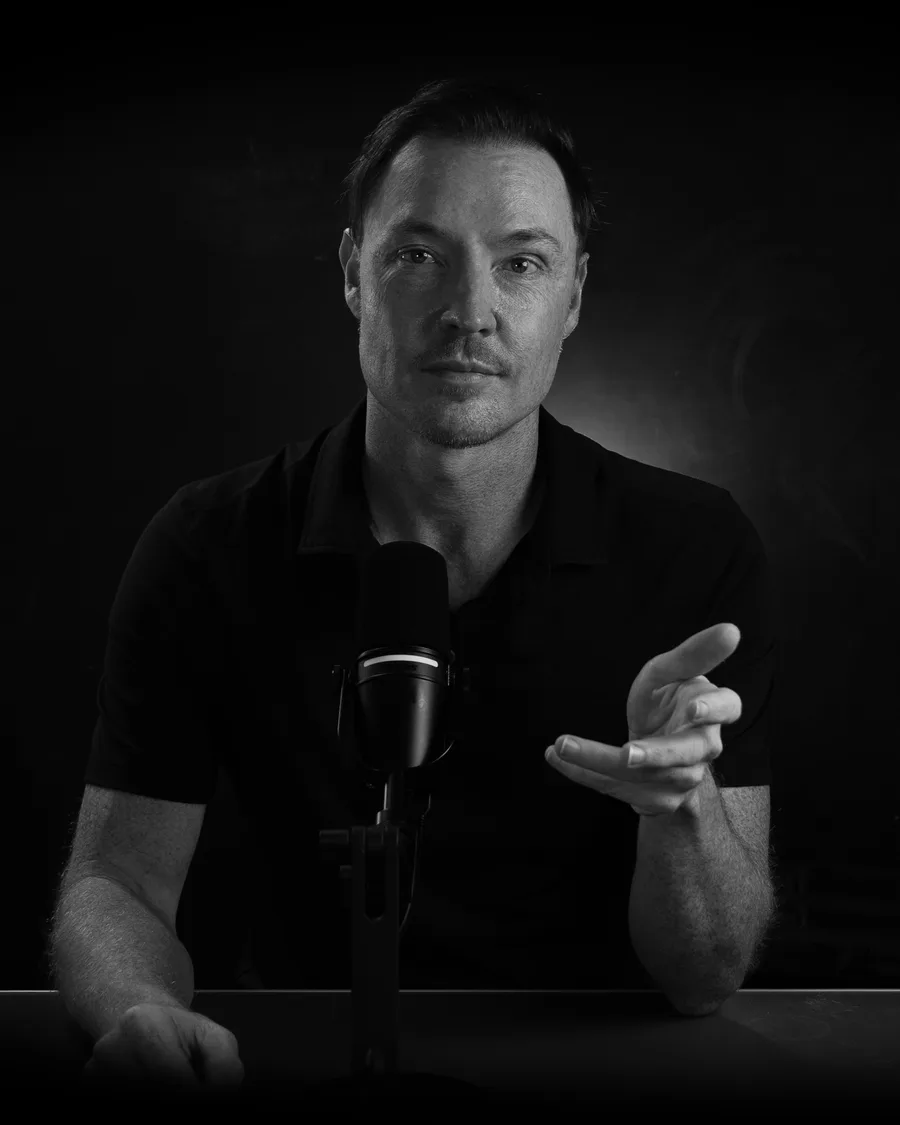 Bradley Hook hosting the podcast
