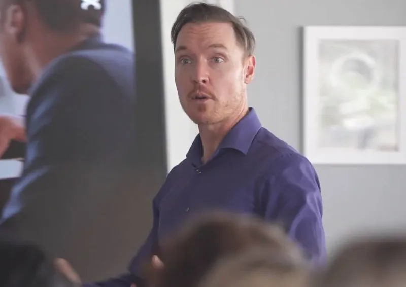 Bradley Hook presenting